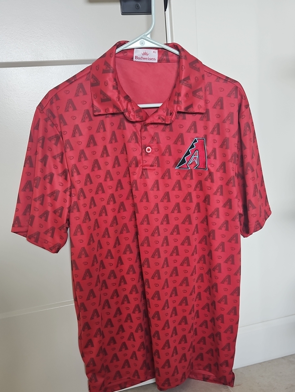 Budweiser Red Arizona Diamondbacks Logo Polo